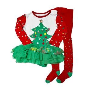 Tu Christmas Tree Holiday Outfit Size 12-18m